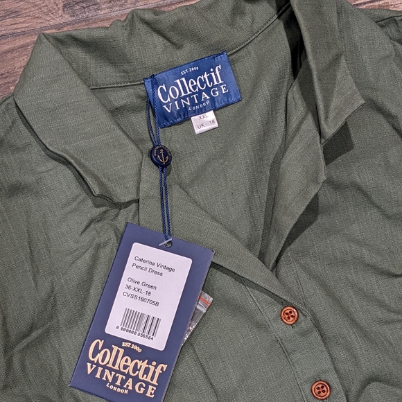 Collectif Retro Wiggle Dress - Picture 2 of 2